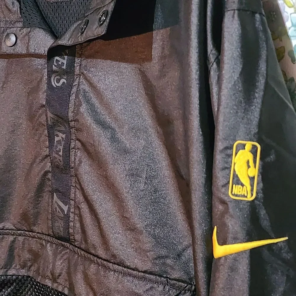 Nike NBA LA Lakers Courtside‎ Basketball Windbreaker Jacket Pullover Men's Sz XL